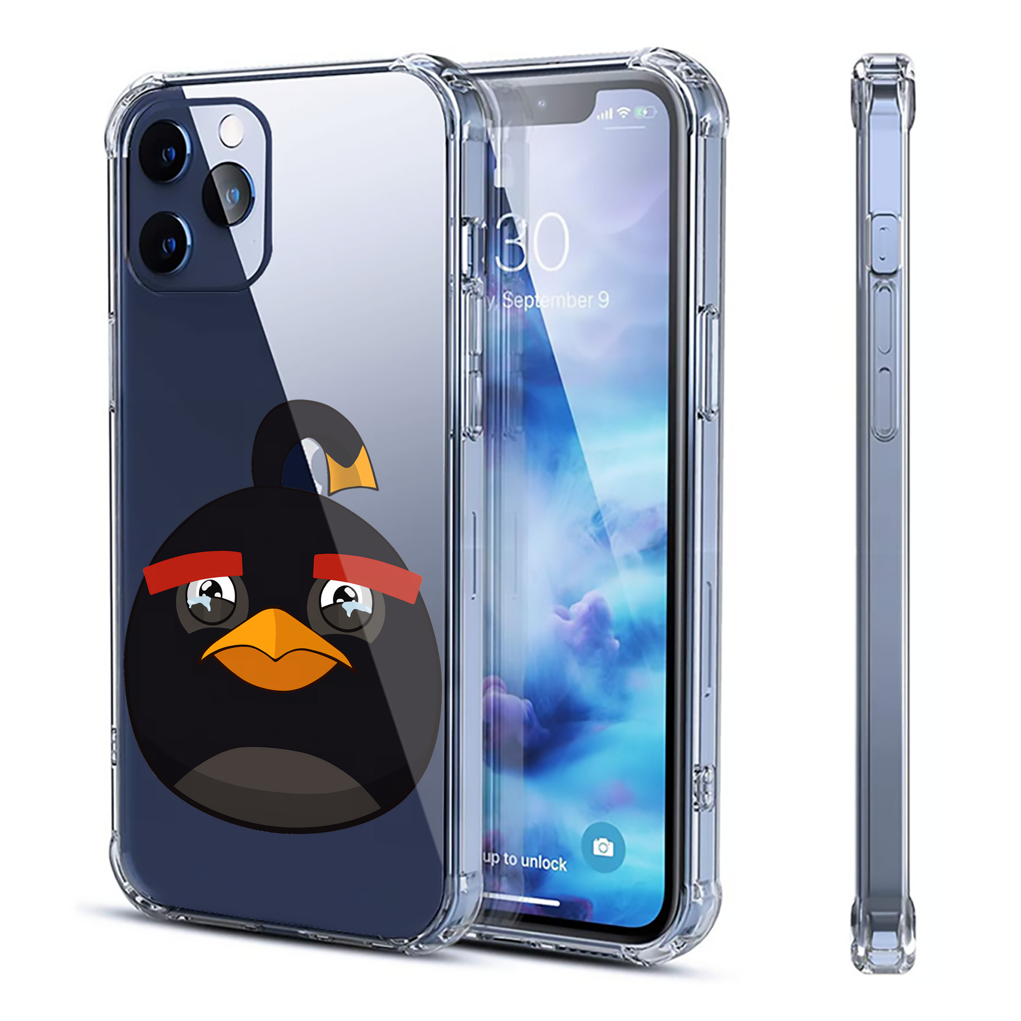 （画像用） Angry Birds アングリーバード 【iPhone 12シリーズ対応】透明スマホケース（クリアソフトケース）